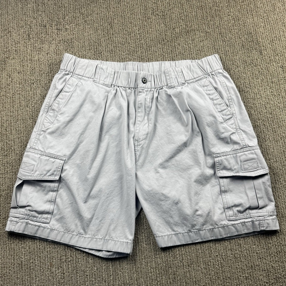 Tommy Bahama Mens 40 Survivor E-Waist 8" Shorts Cargo Drawstring Grey